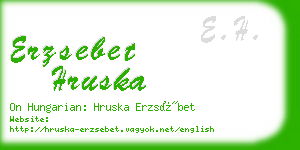 erzsebet hruska business card